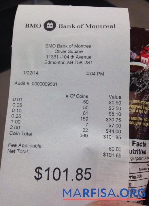 Realistic Canada BMO bank payment recceipt template